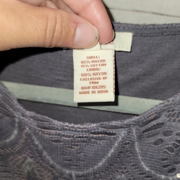 Sundance Garlands of Light Crochet Sequin Lace Tunic Top, sz Small - Picture 8 of 8